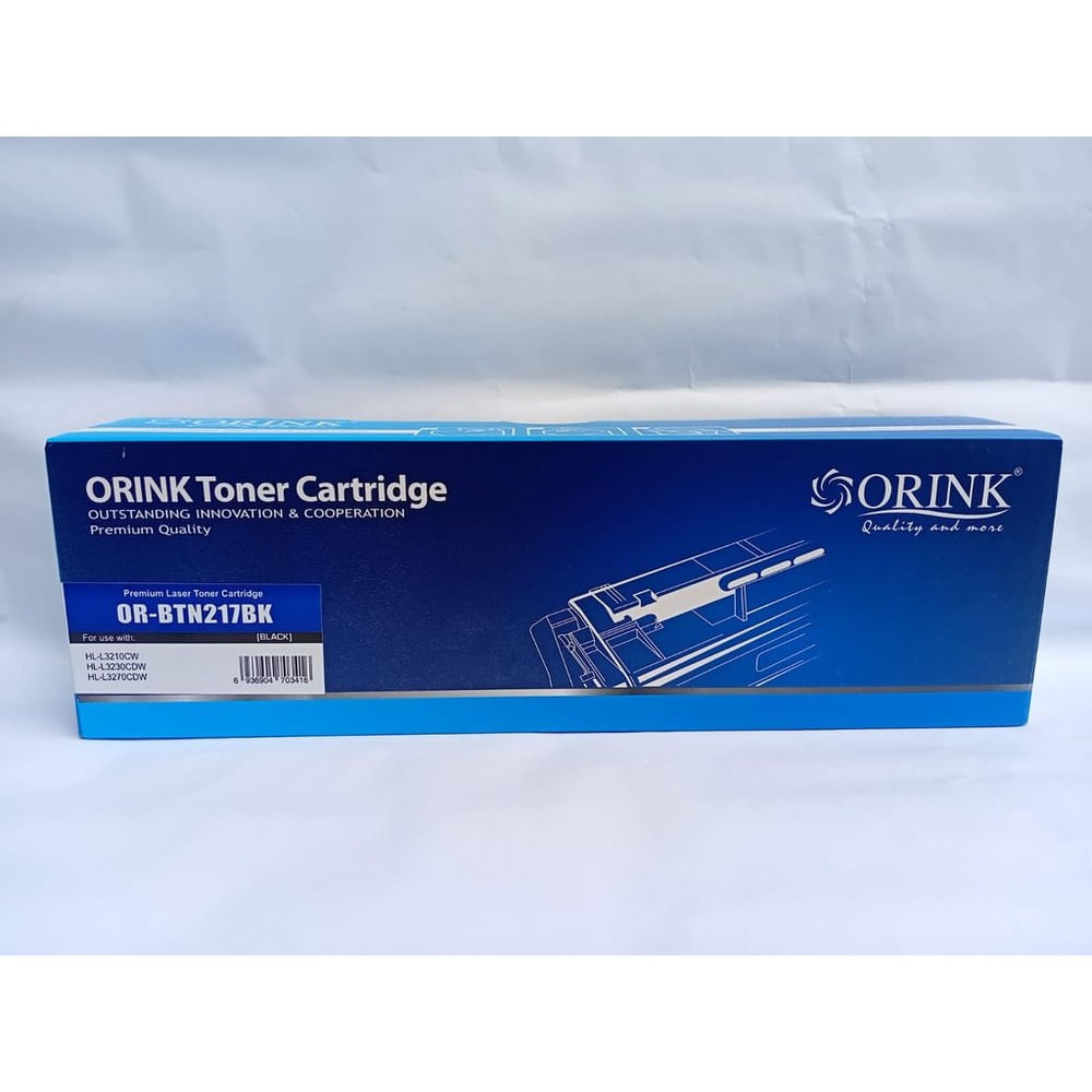 Tóner Compatible ORINK BTN 217 Bk para Brother. Rendimiento 3.000 Páginas