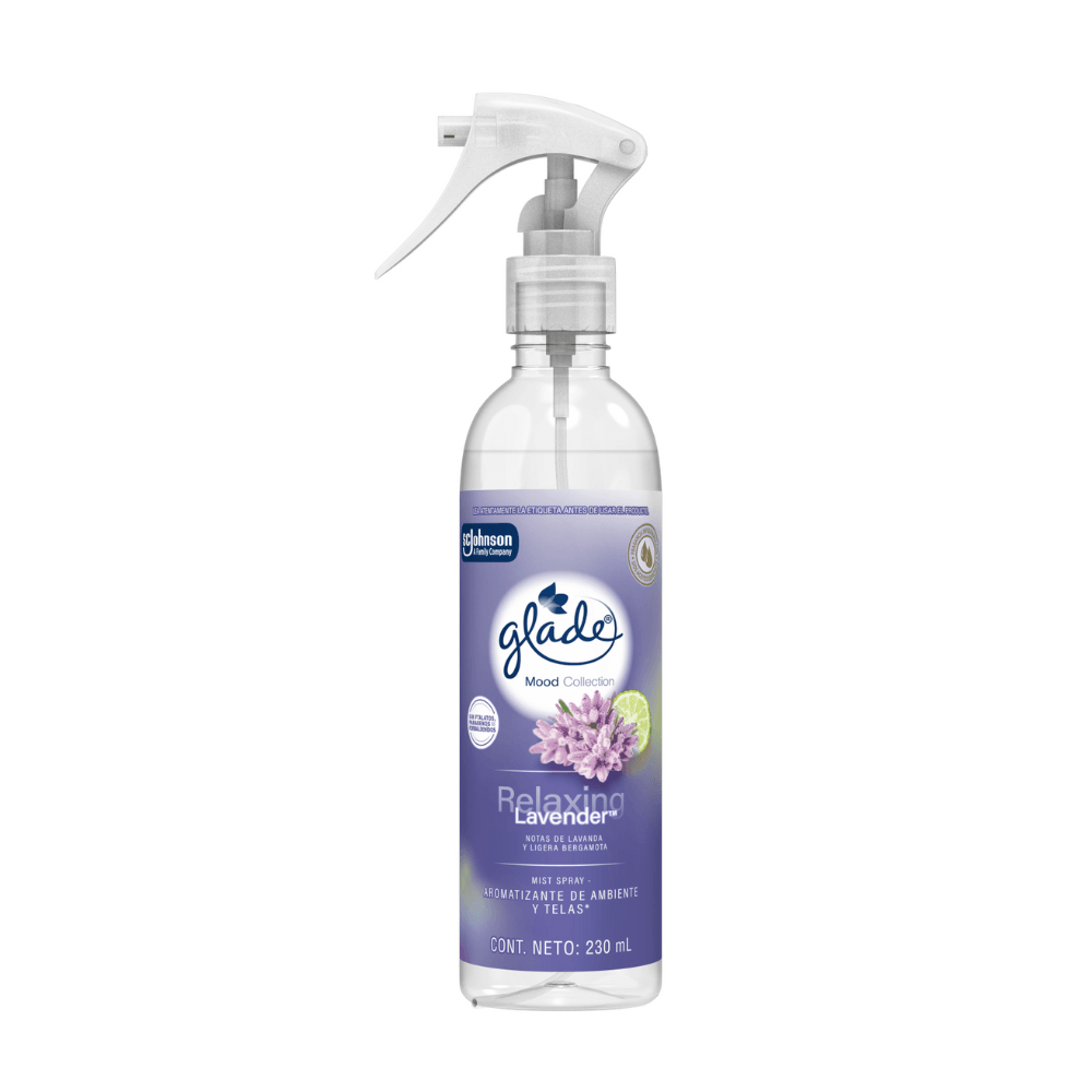 Ambientador en Spray Telas Glade Lavanda Relajante 230ml