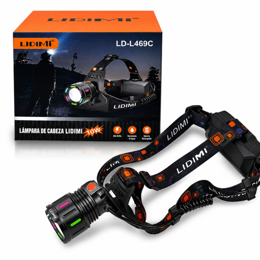 Linterna Led Frontal De Cabeza Recargable Lidimi Ld-l469c