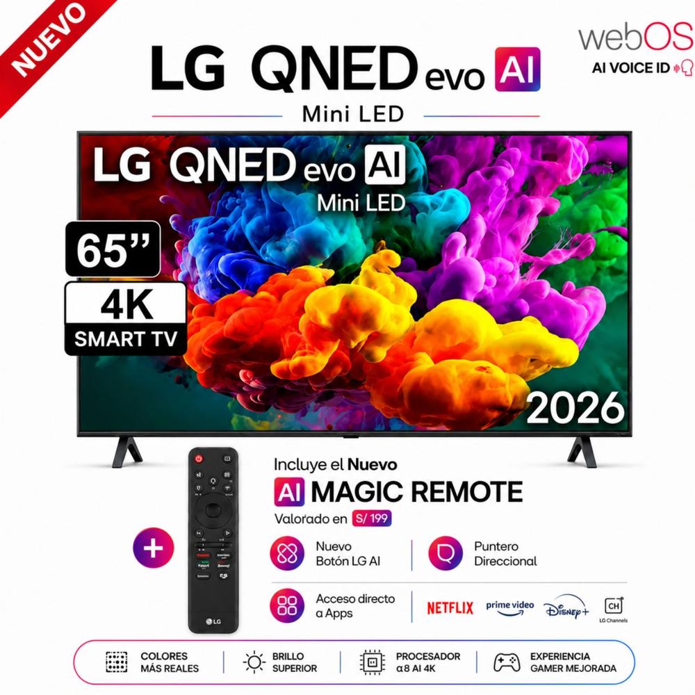 Televisor LG 65QNED65BSA 65 4K Ultra HD QNED Mini LED