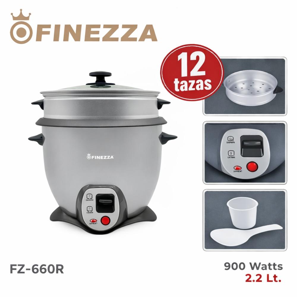 OLLA ARROCERA DE 12 TAZAS CON FUNCIÓN SOFRITO Y VAPORERA - 900W