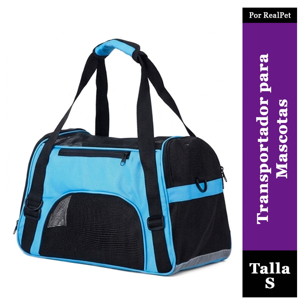 Transportador de Gato o Perro Pequeño Talla S Celeste