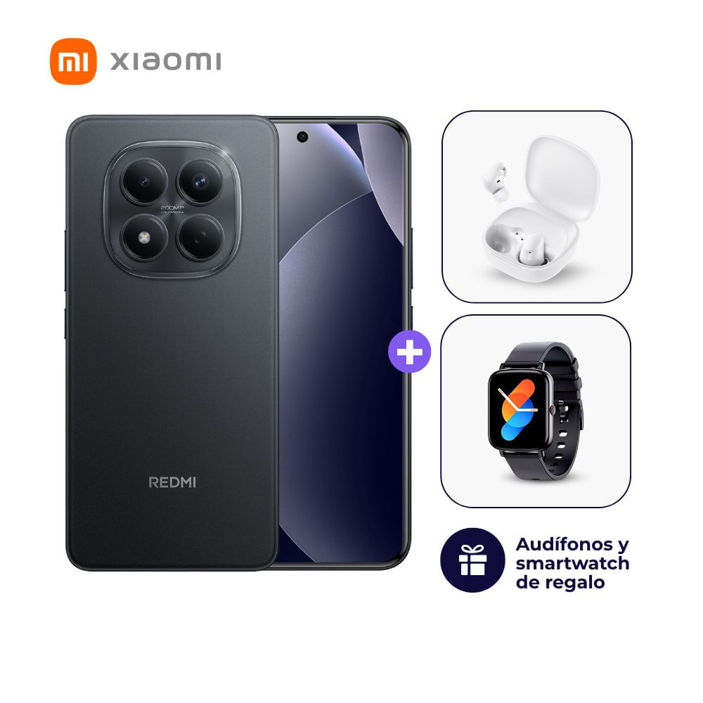 Xiaomi Redmi Note 15 Pro 4G 256GB 8GB Ram Negro y Smartwatch - Audífonos