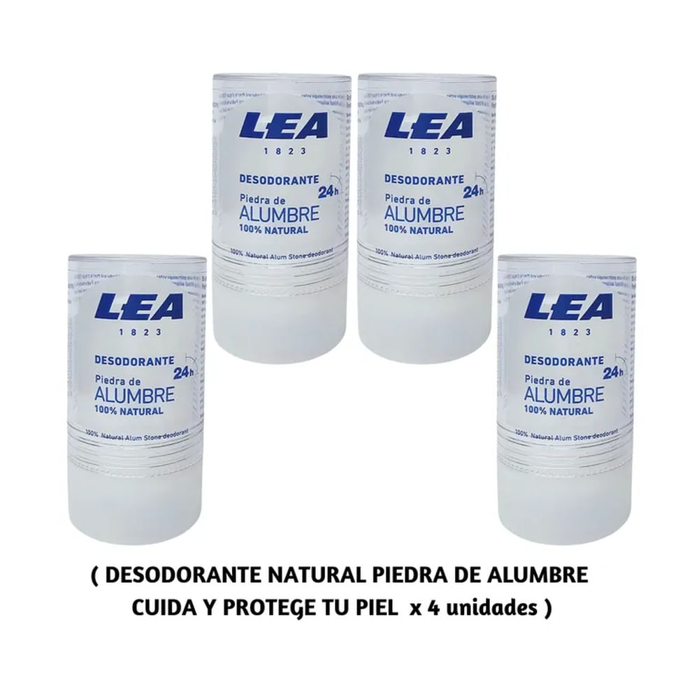 Desodorante Piedra de Alumbre 100% Natural x 4 uni