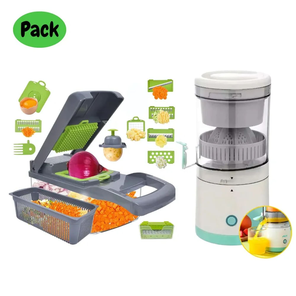 Pack Cocina Picador Multifuncional + Exprimidor de Naranja