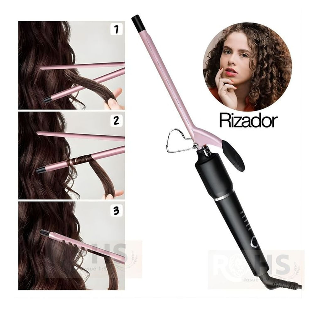 Rizador de cabello de 10mm Ondas y Rizados Perfectos