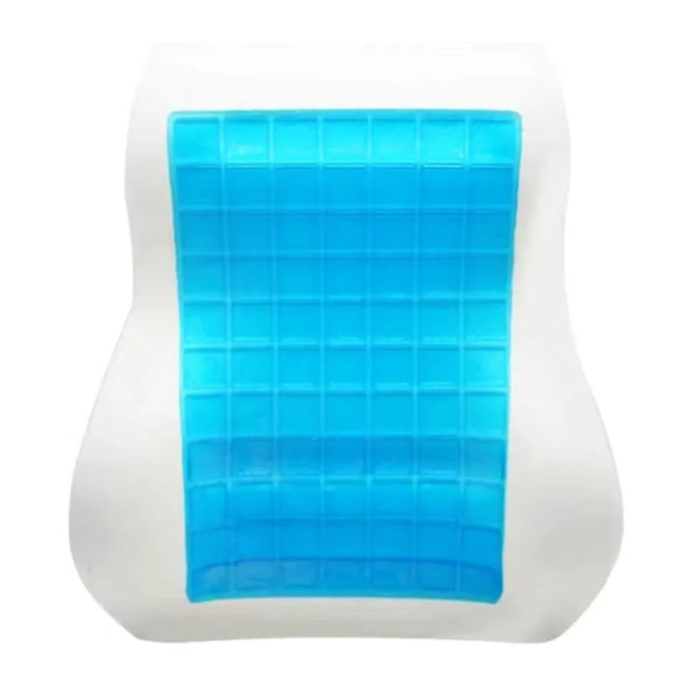 Cojin Espaldar Lumbar Con Gel y Espuma Viscoelastica con Forro Negro