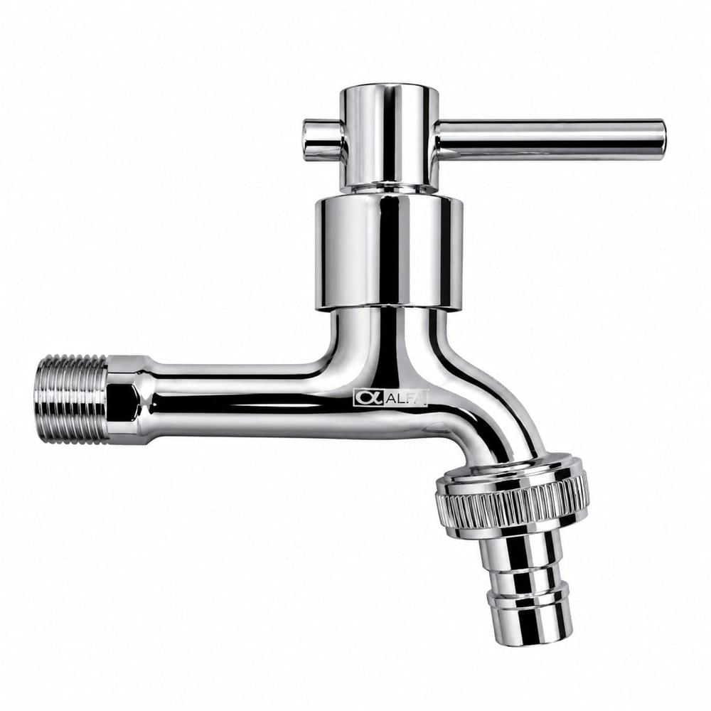Grifo caño Jardín y lavanderia Alfa 34 Premium Cromado