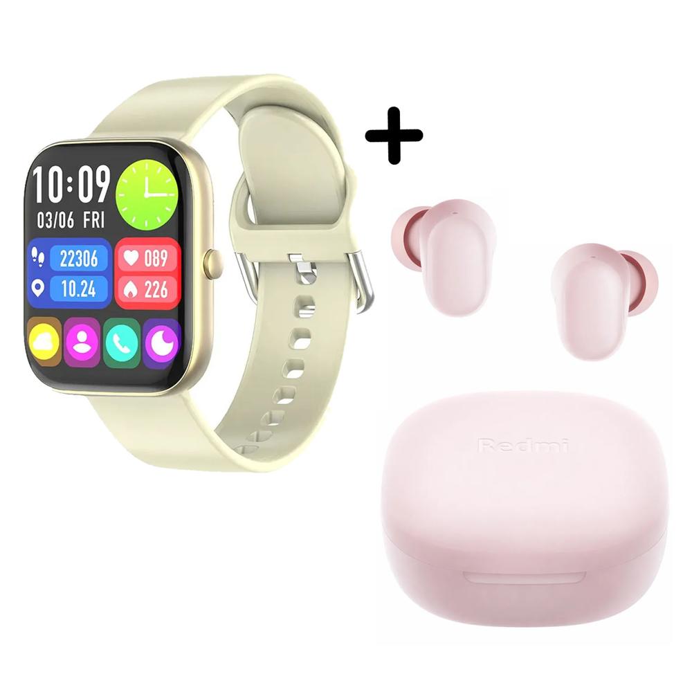 Combo Smartwatch Vidvie SW1618 + Redmi Buds 6 Play Rosado Xiaomi