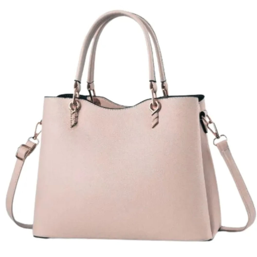 Bolso mediano semicurveada doble asa cuero pu
