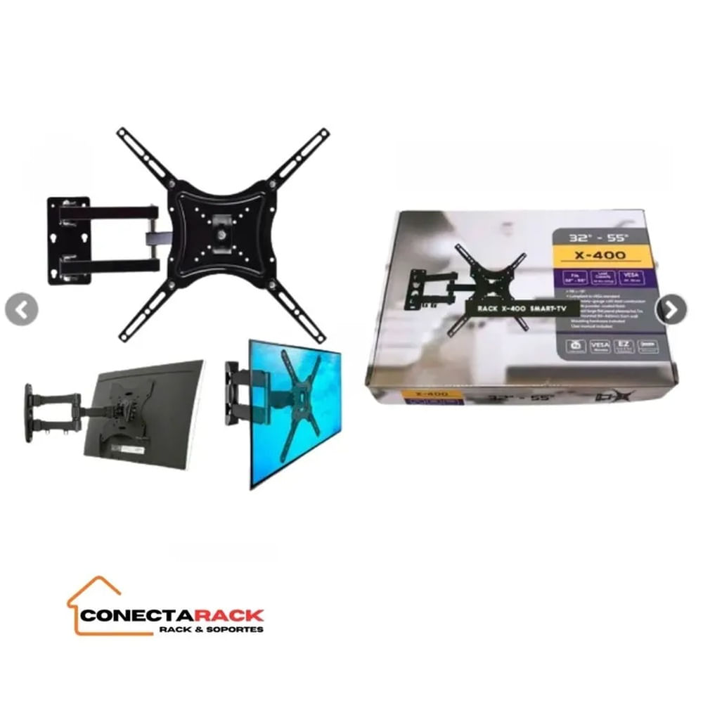 Rack Soporte Para Tv Movil 32 A 50 Pulgadas Giratorio LCD LED SMART