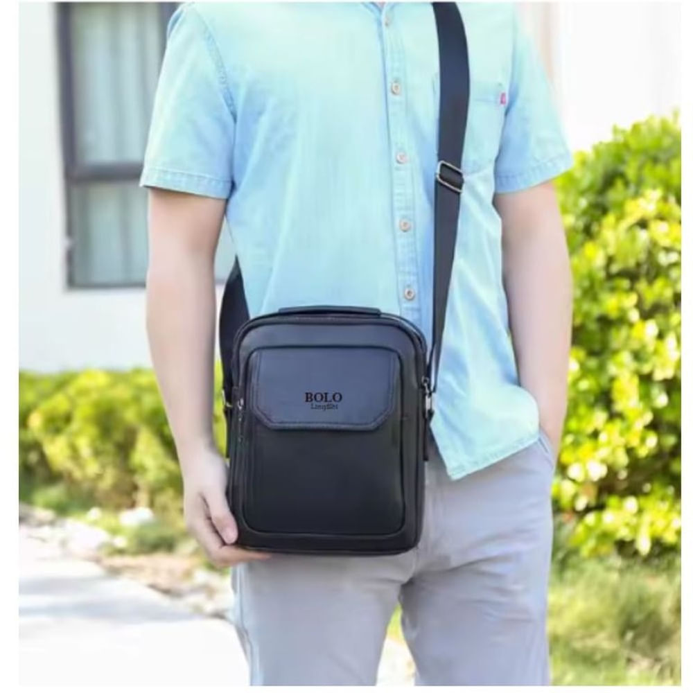 Morral Hombre en Cuero PU Bandolera Elegante ejecutivo