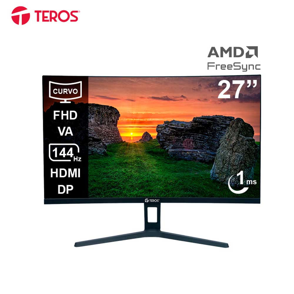 MONITOR TEROS TE-2734S 27 CURVO 144HZ FHD HDMI DP 1MS