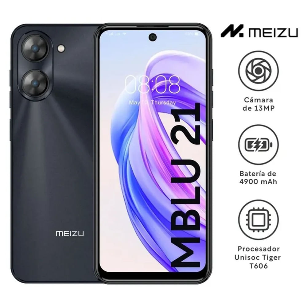 MEIZU MBLU 21 6GB RAM +128GB  NEGRO- ENTREGA INMEDIATA