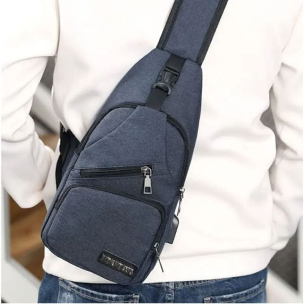 Morral de Lona porta documentos -color Azul