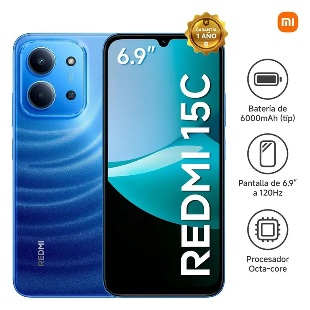 XIAOMI REDMI 15C 4GB-128GB  AZUL - ENTREGA INMEDIATA