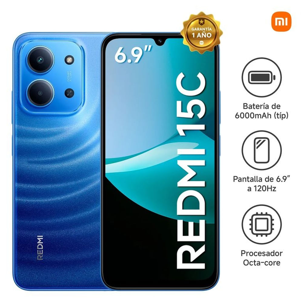 XIAOMI REDMI 15C 8GB-256GB - AZUL ENTREGA INMEDIATA