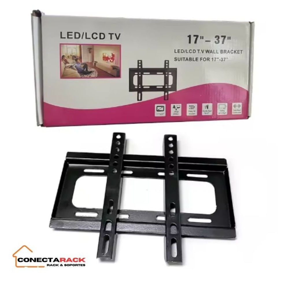 Soporte Tv Fijo Lcd Led 14 - 37 Soporte Para Pared Base Tv Color Negro