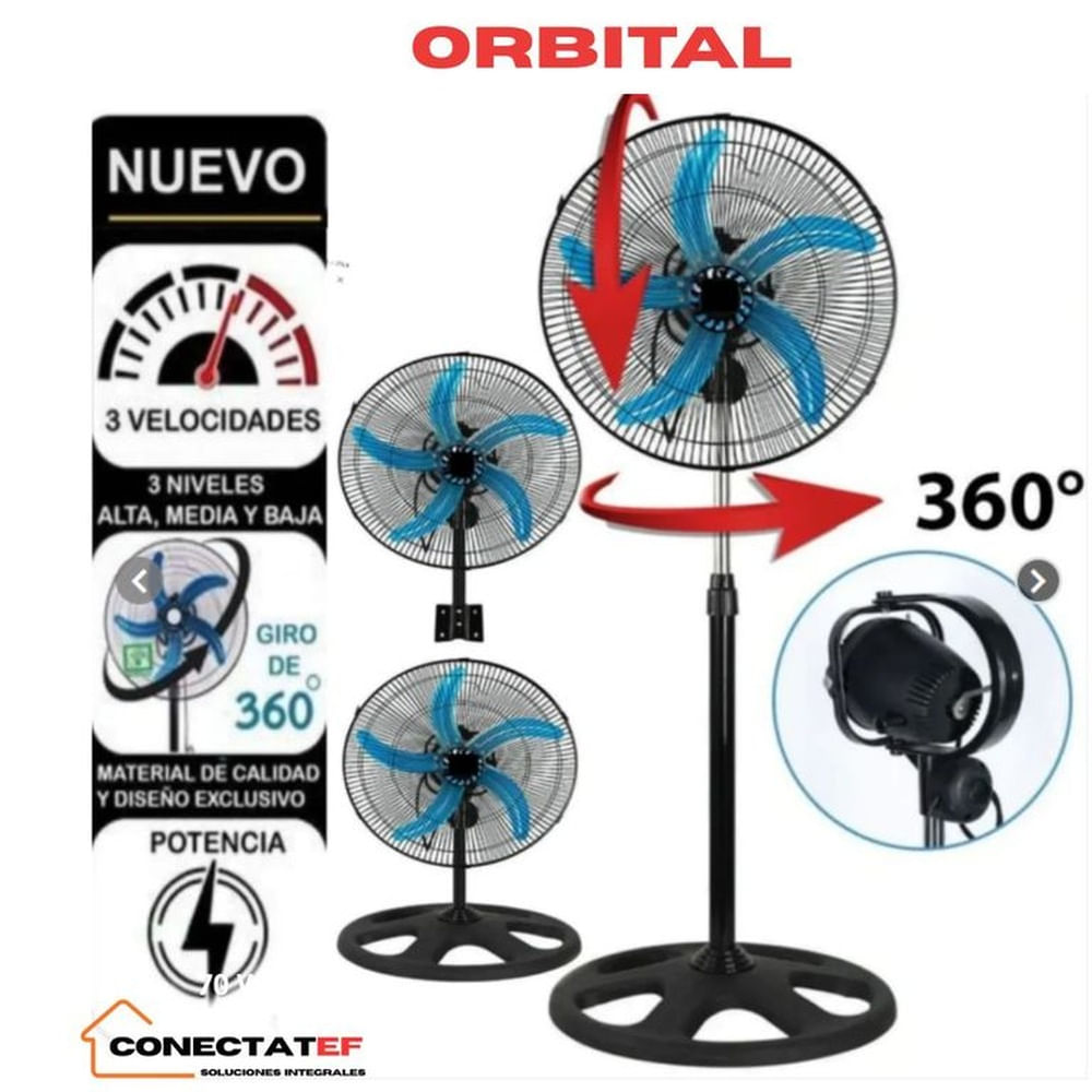 Ventilador 3 en 1 Orbital 18? 70W de 5 astas.