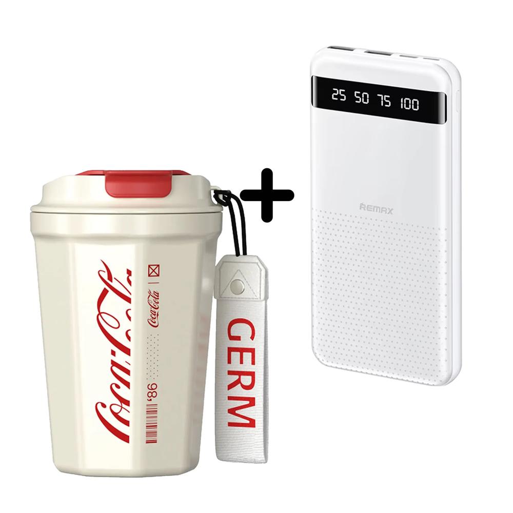 Combo Vaso Germ Blanco 390ml + Power Bank Remax RPP-10 Blanco