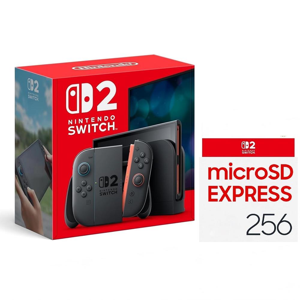 CONSOLA NINTENDO SWITCH 2 + JOY-CON 2 + MICROSD 256GB | AZUL CLARO / ROJO CLARO