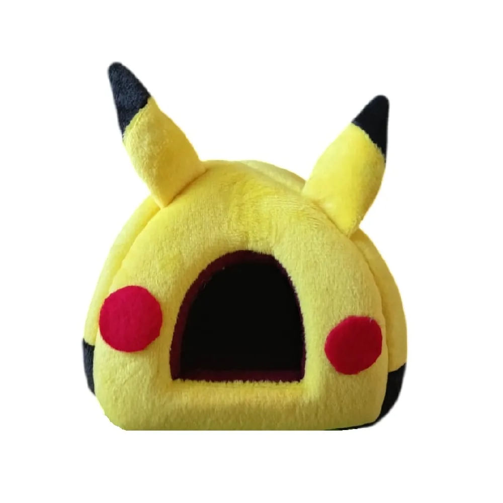 Cama Tipo Cueva Para Hamster Diseño Temático Pikachú