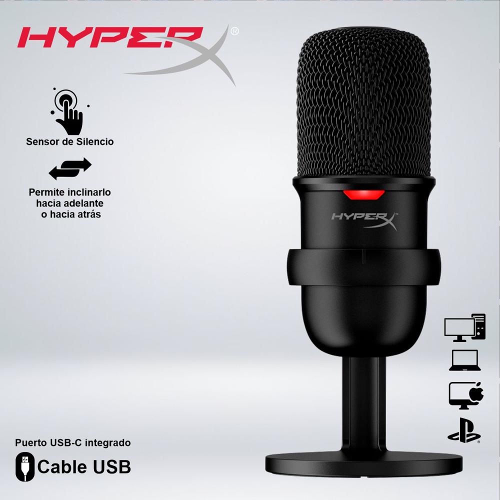 MICRÓFONO USB HYPERX SOLOCAST NEGRO