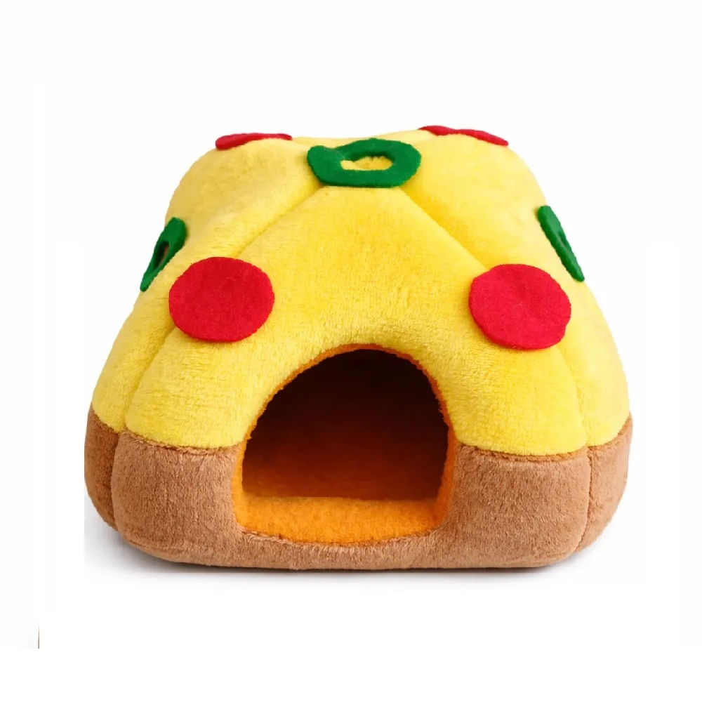 Cama Tipo Cueva Para Hamsters Diseño Temático Pizza