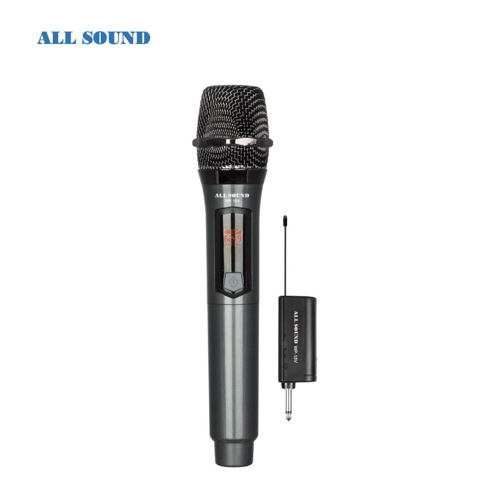 MICRÓFONO INALÁMBRICO WP-15V DE MANO VHF RECARGABLE ALL SOUND