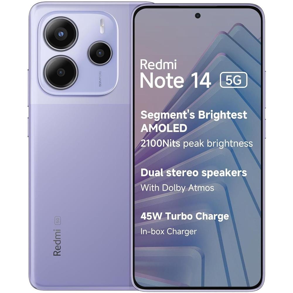 CELULAR XIAOMI REDMI NOTE 14 5G 256GB 8GB | LAVANDA PÚRPURA