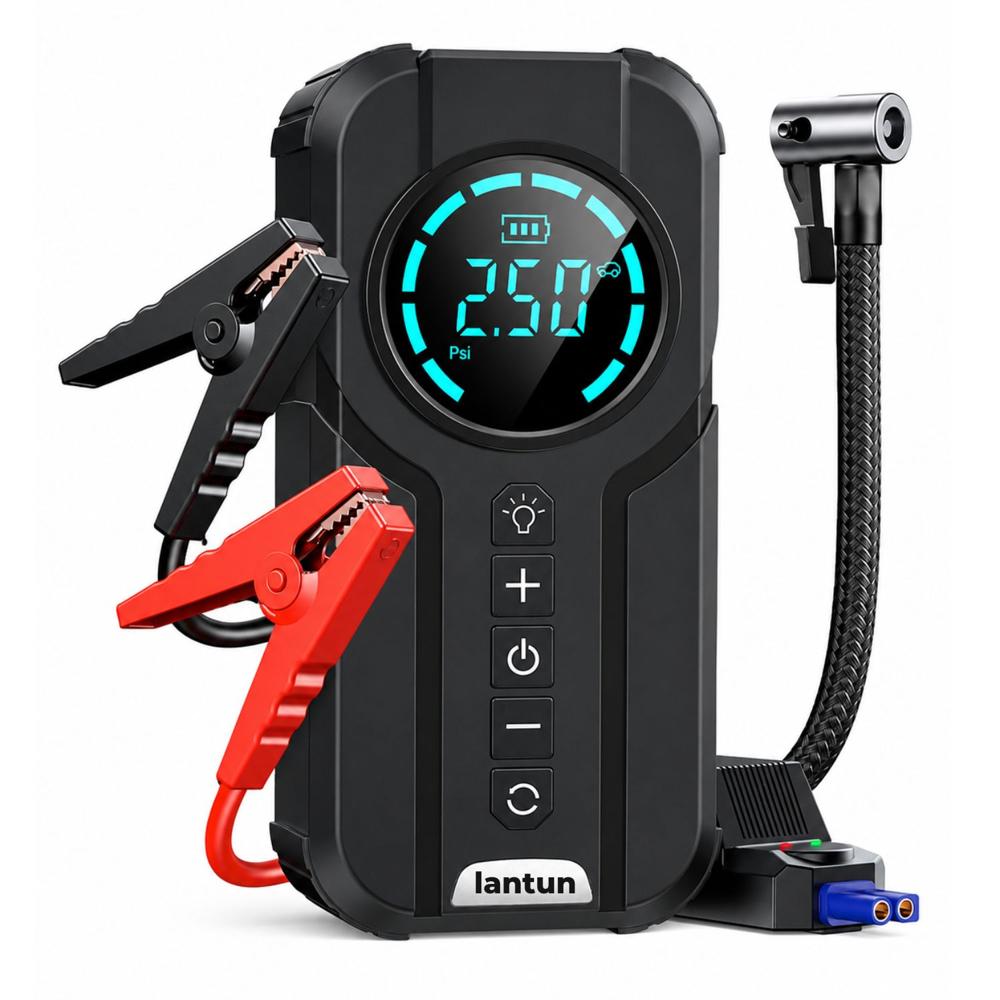 ARRANCADOR PORTÁTIL 1000A CON COMPRESOR 150 PSI Y 
