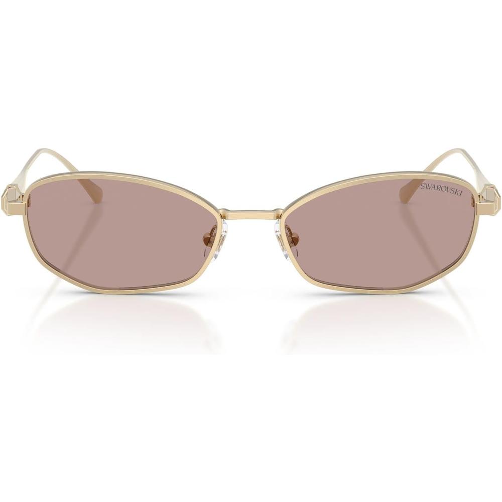 SWAROVSKI MONTURA SK7042 55 MM MUJER | PALE GOLD/PINK/LIGHT PURPLE BROWN