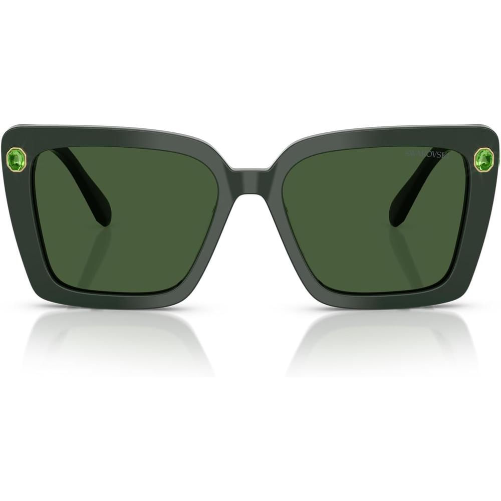 SWAROVSKI LENTES DE SOL CUADRADO SK6032 55 MM MUJER | GREEN/DARK GREEN