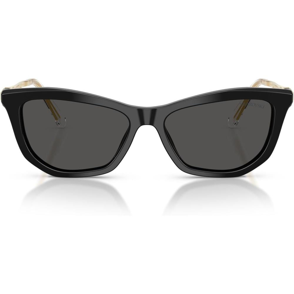 SWAROVSKI MONTURA SK6057 56 MM MUJER | BLACK/DARK GREY