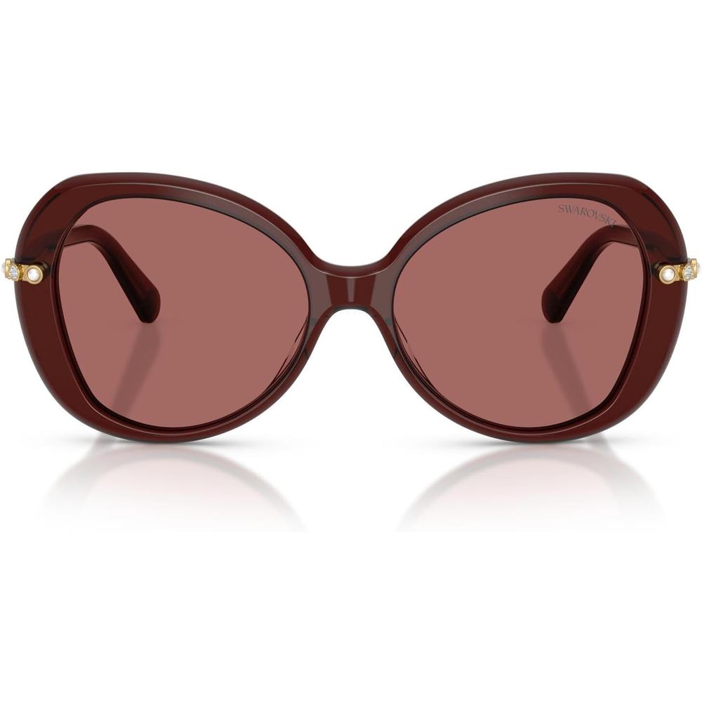 SWAROVSKI LENTES DE SOL SK6059 55 MM MUJER | TRANSPARENT BURGUNDY/DARK VIOLET