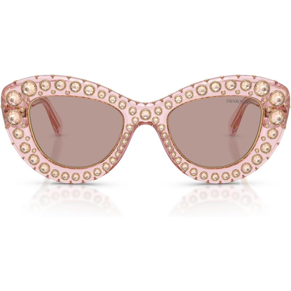 SWAROVSKI LENTES DE SOL SK6060 49 MM MUJER | TRANSPARENT PINK/LIGHT PURPLE BROWN