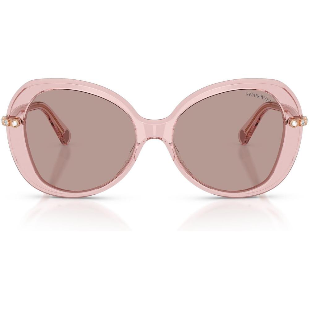 SWAROVSKI LENTES DE SOL SK6059 55 MM MUJER | TRANSPARENT DARK PINK/LIGHT PURPLE BROWN