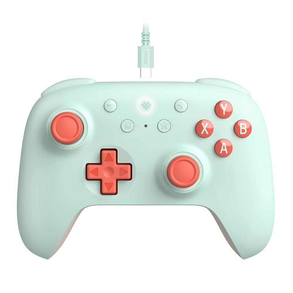 Mando con Cable Ultimate 2C 8BitDo para PC con Windows y Android - Menta