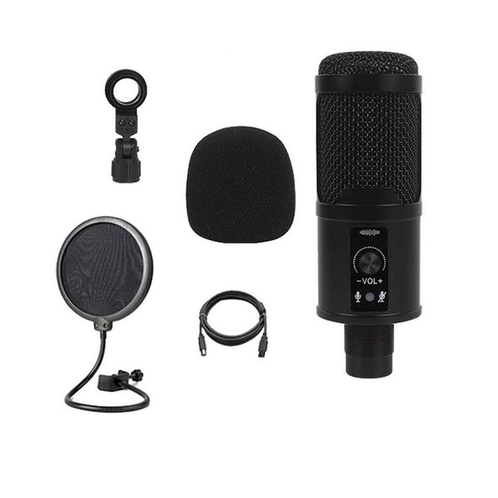 Micrófono Condensador USB BM-65 StreamingEstudio  Soporte de Brazo