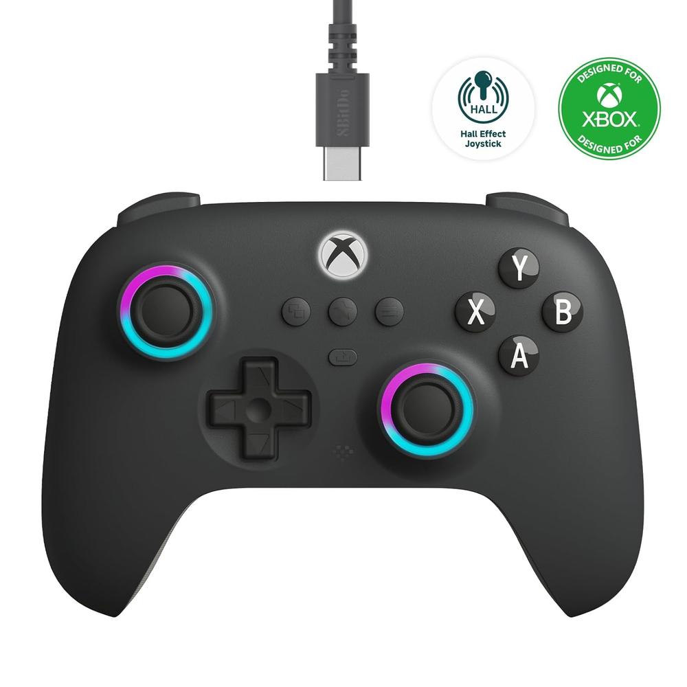 Mando con Cable Ultimate C 8BitDo para Xbox Series X S One y Wind 10-11 - Dark Gray