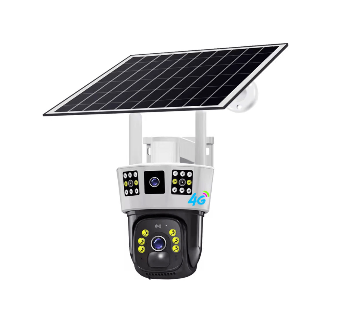 Cámara De Seguridad DOBLE LENTE WIFI Exterior Con Panel solar VCS10