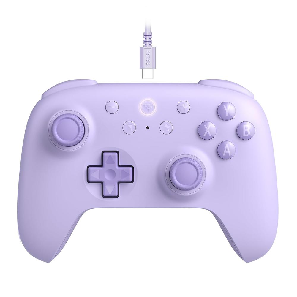 Mando con Cable Ultimate 2C 8BitDo para PC con Windows y Android - Púrpura