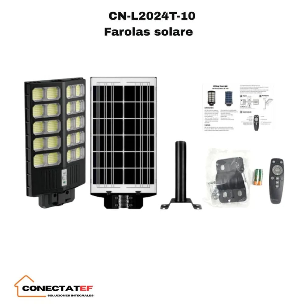 Farolas solares Reflector Farola Luz LED con Panel Solar 600W