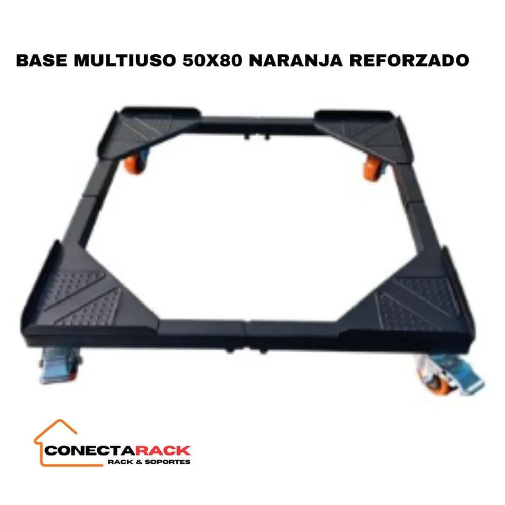 Base ajustable con ruedas para lavadora & cocina 50 hasta 80 ruedas Naranja