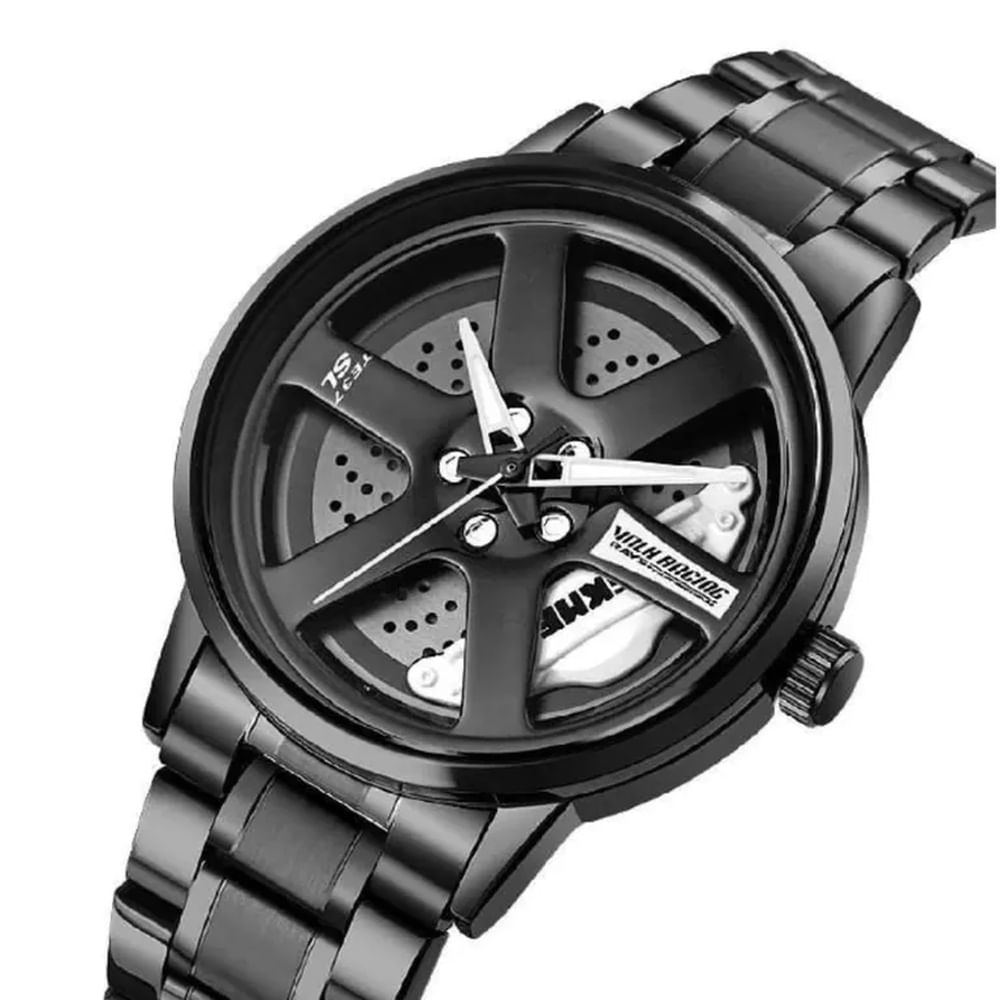 Reloj De Pulsera Rin y Freno De Disco Carro Automovil Acero