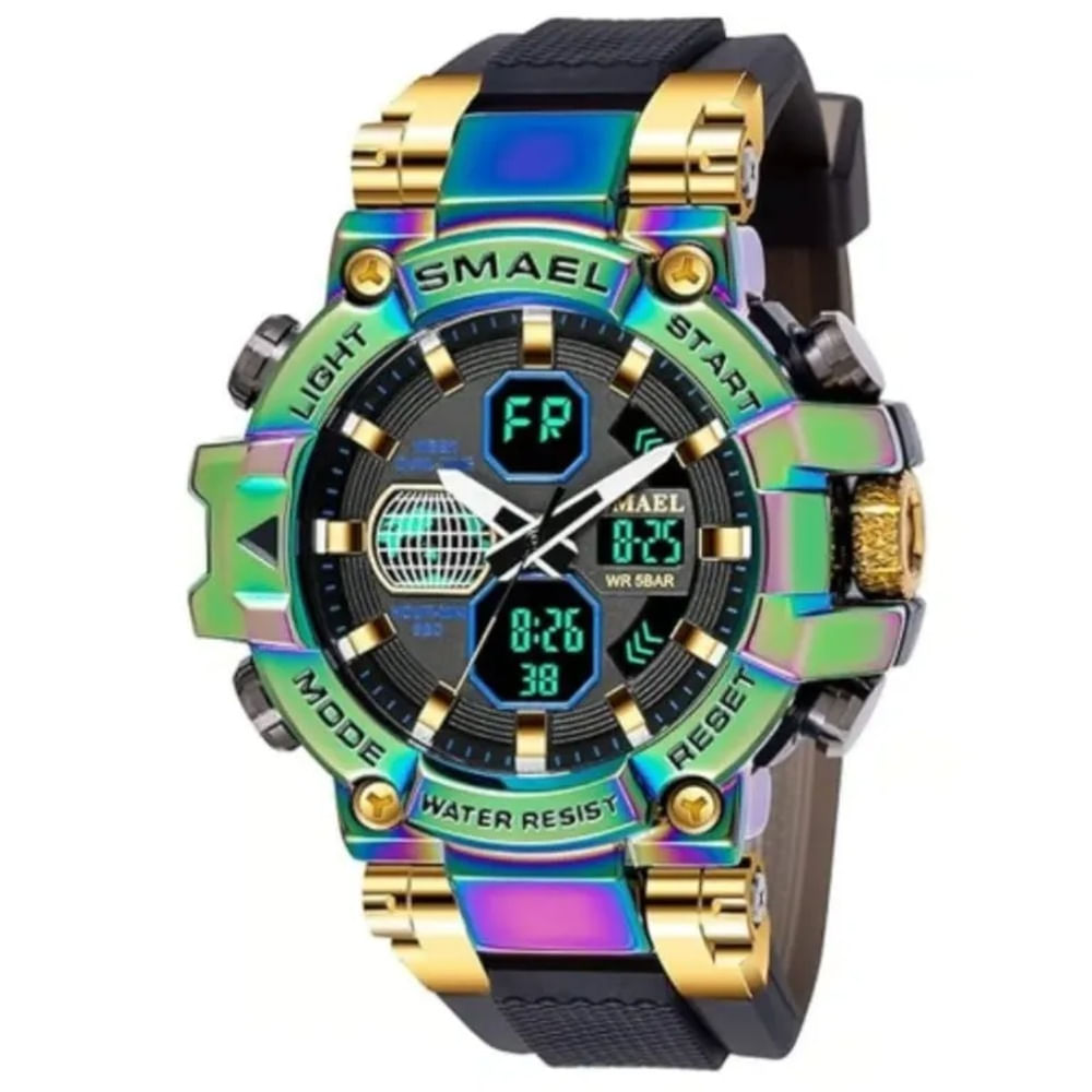 Reloj Deportivo y casual digital LED SMAEL 8027 doble hora-