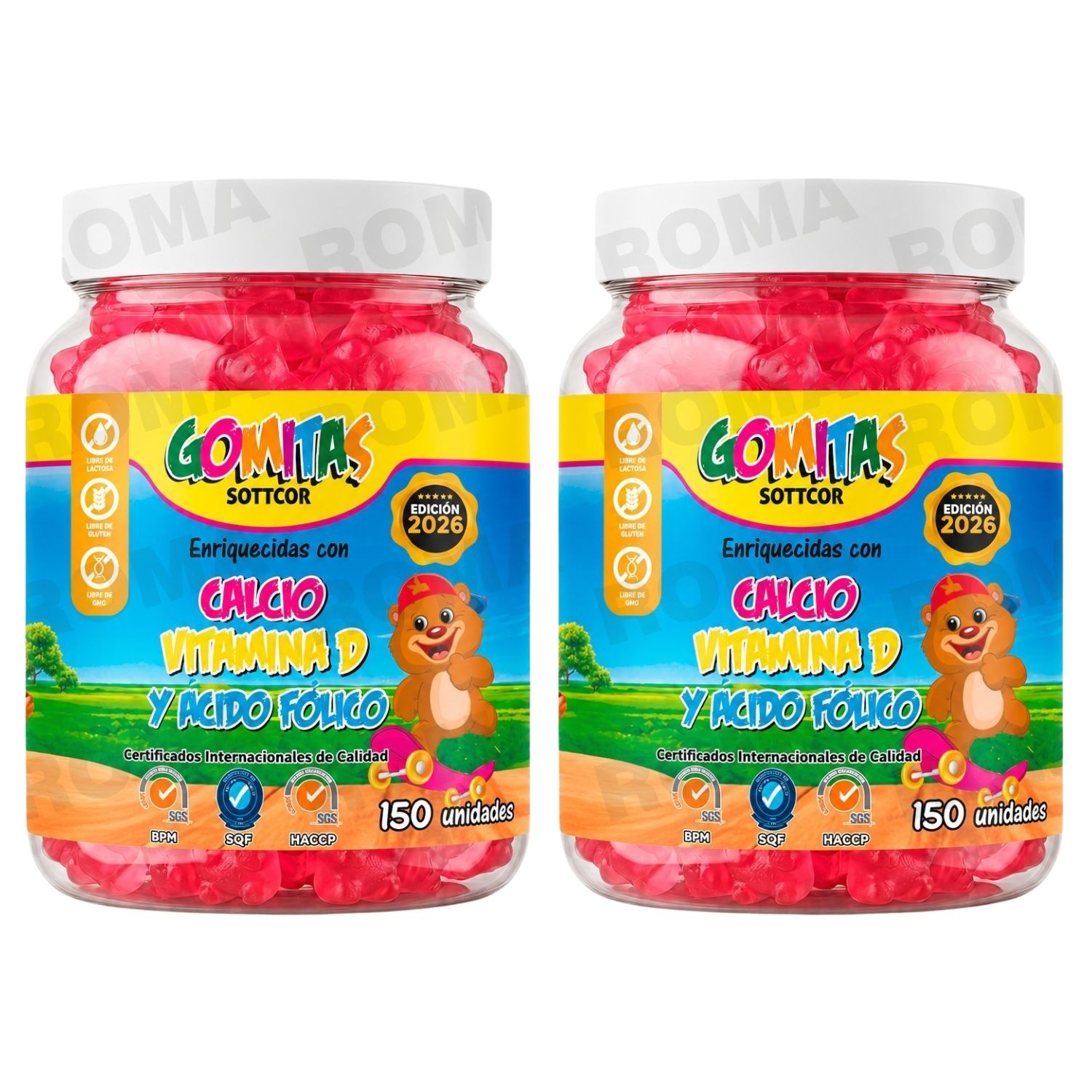 PACK 2 GOMITAS CALCIO NIÑOS 300 GOMITAS SOTTCOR LABS