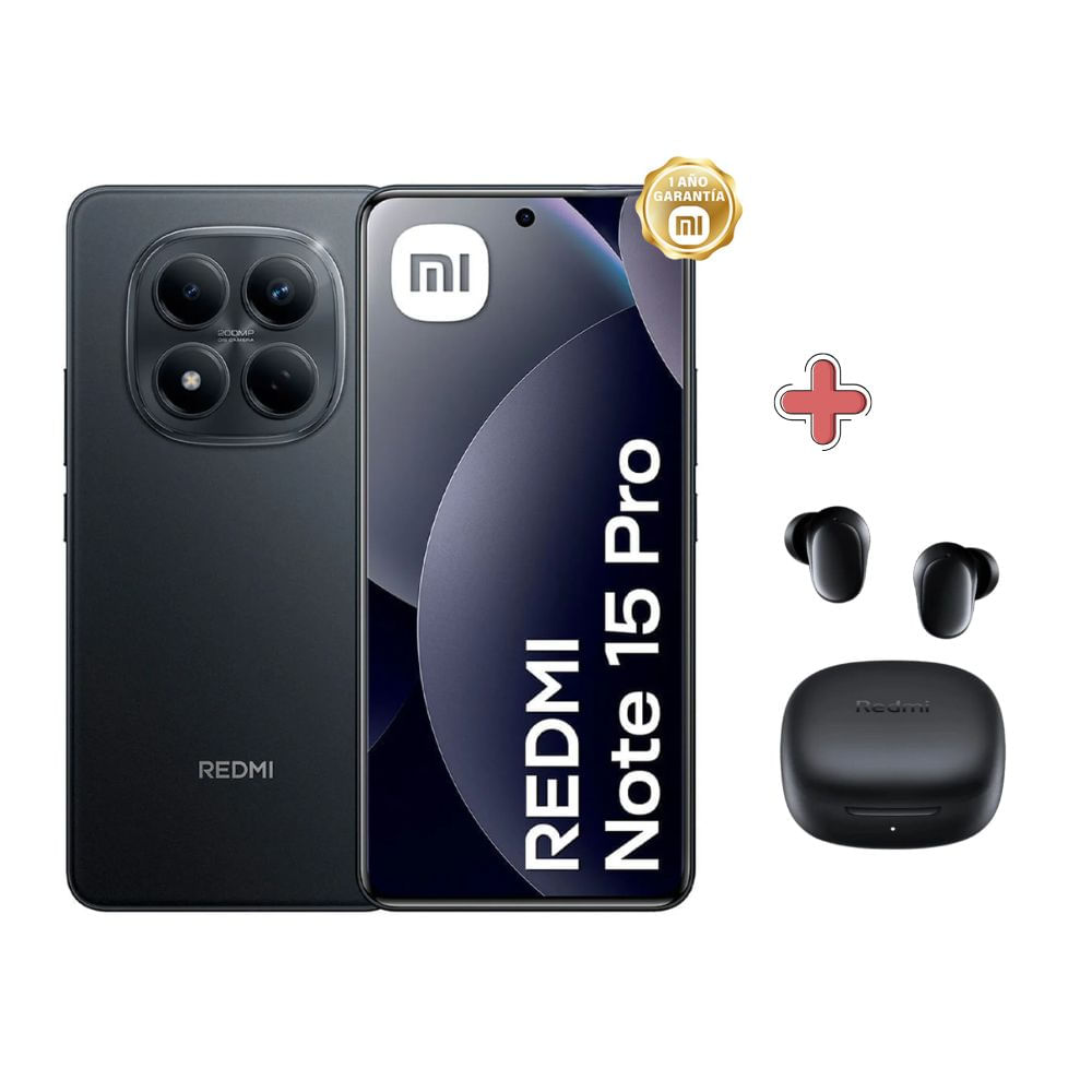 Celular Xiaomi Redmi Note 15 Pro 4G 256GB 8GB Negro - 6500mAh