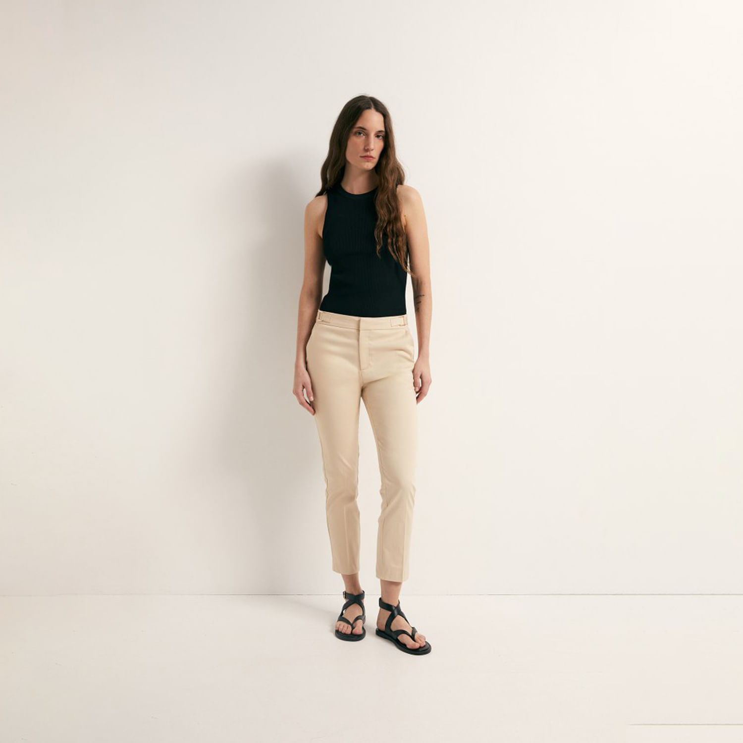 Pantalon Mujer Sfera Saten Basico Mx Pato Piedra