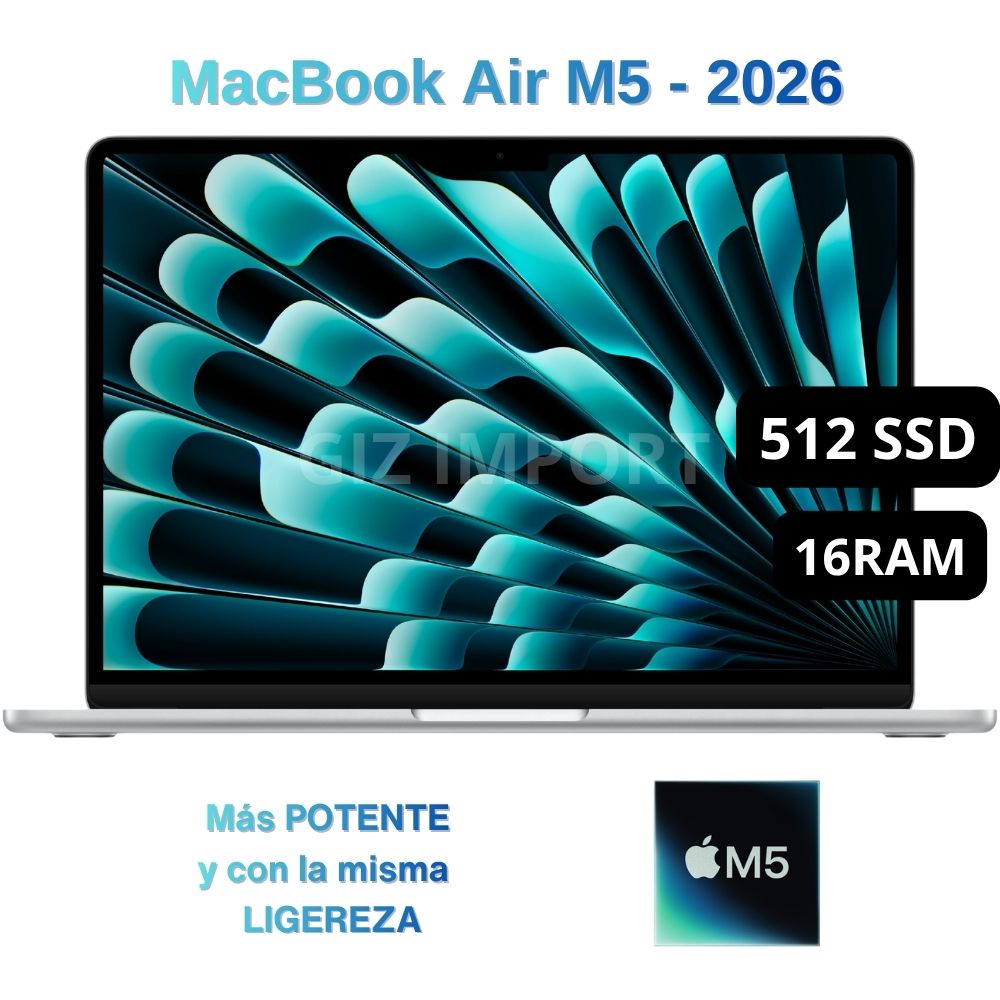 MacBook Air Apple de 13'' Chip M5 16GB RAM 512GB SSD Teclado Inglés - Silver